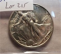 1943 Walking Liberty Half Dollar BU