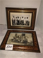 Old photographs framed