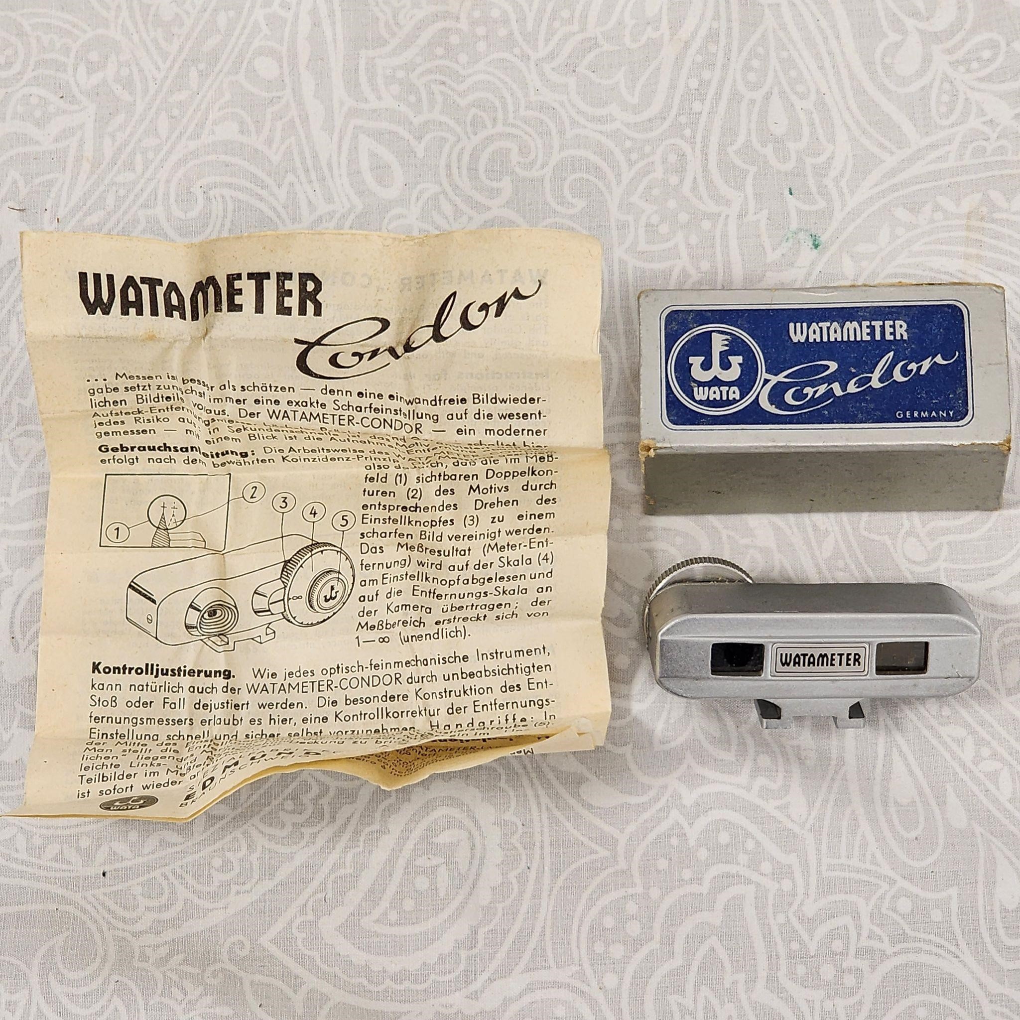 Rare Vintage Watameter Condor Range Finder Germany