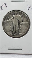 Of) 1929 Standing Liberty quarter condition VG