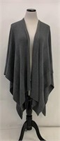 Lands End Shawl Womens One Size Grey Knit