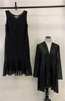 Coldwater Creek Dress & Sheer Overcoat Sz 12