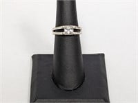 .925 Sterling Square CZ Ring Sz 6