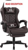 Gaming Chair  Ergonomic with Footrest  Brown