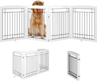 Folding Pet Gate 96 Wide  30 Tall  White