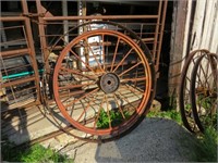 Vintage Double Wheeled Iron Wheel
