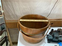 vintage wooden bucket