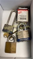 3 Master Locks + 1 Yale Lock all w/keys