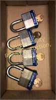 4 - Master Locks w/keys