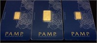 PAMP SUISSE GOLD 7g 99.9%. GOLD, (1) 5g (2) 1g
