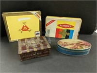 4 Vintage Tins - 2 Cigarette & 2 Candy