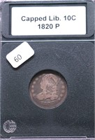 1820 BUST DIME  F PQ