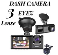 DASH CAMERA / 3 LENS /   1296 P   /  PLUG IN