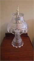 Vintage Hurricane Crystal Lamp