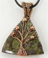 Dragon Blood Jasper Copper Wire-Wrapped 2"