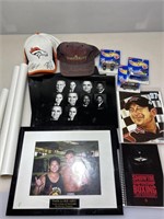 Assorted collectibles and photos. Some signed/