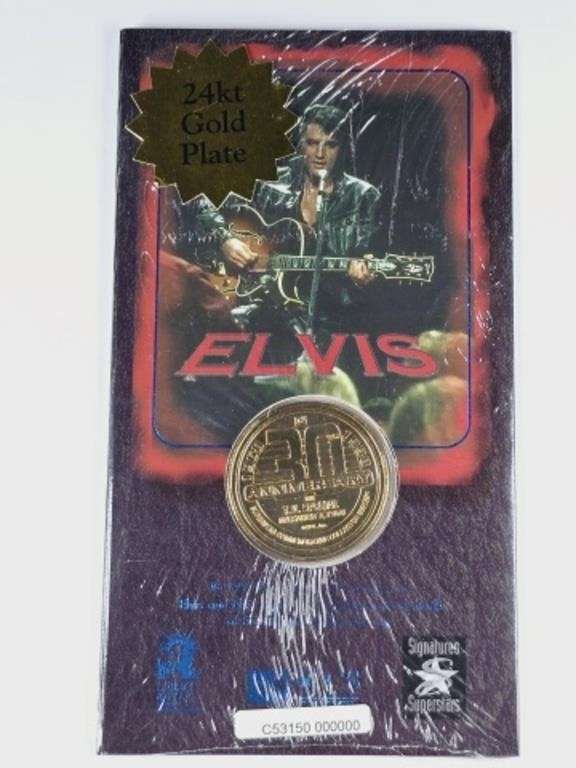 24KT Gold Plate Elvis 30th Anniversary Coin