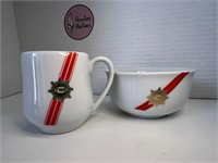 Vintage TWA Cup and Bowl