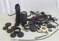 Lot 35mm Camera Lenses & Accessories