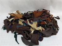 Box of Leather Scraps for Crafting