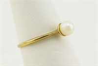 Pearl And 10k Gold Ring