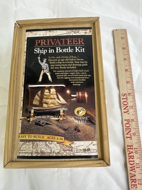 Privateer ship in a bottle kit