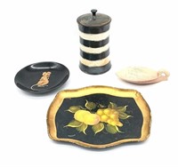 Lighthouse Cookie Jar & Couroc Tray