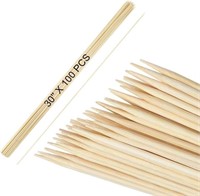 Hopelf 30" Natural Bamboo Skewers Sticks