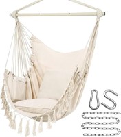 Y- Stop Hammock Chair Hanging Swing, Beige