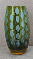 Mid-Century Italian Thumbprint Glass Vase