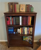 Bookcase, Assorted Books, Paperweights