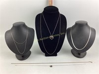 (8) sterling necklaces 35 grams