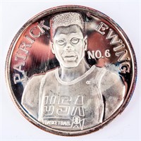 Coin Patrick Ewing  1 Troy ounce of .999 Silver