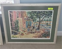 COURTYARD SCENE “WATERFRONT” SIGNED AND NUMBERED