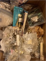 Lot of drawer handles, hooks & more