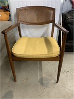 Mid Century Cane Back Arm Chair