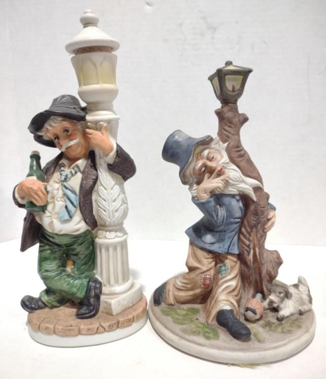 Porcelain Drunkard Figurine & Decanter (9")