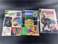 3 Gold key comics: 2 are Adam 12, and 1 Turok