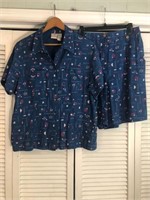 VINTAGE KORET CITY BLUES 2PC MATCHING SET XL/14