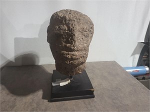 Ancient Dogon Stone Head c_1600