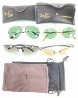 (4) Pair Of Designer Sunglasses W/ Soft Cases