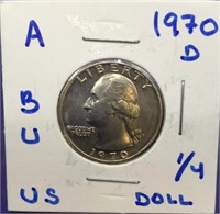 Collectable GemB.U. 1970 US Quarter