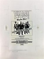 Original Village People Concert Poster Layout