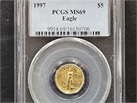 1997 Eagle Gold Coin  Graded PCGS MS 69