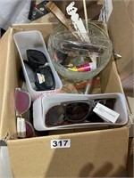 Box Lot of New Sunglasses and More