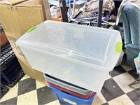 Large Plastic Tote with Lid