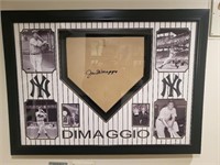 Joe DiMaggio Signed Home Plate & Photos