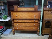 Early 4 Drawer Chest  With Birds Eye Maple Drawers