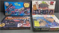 4pc 80s-90s Sealed NIP MLB Games w/NASCAR