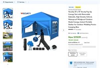 E8656  Vecukty 10'x10' Pop Up Canopy Tent, Blue